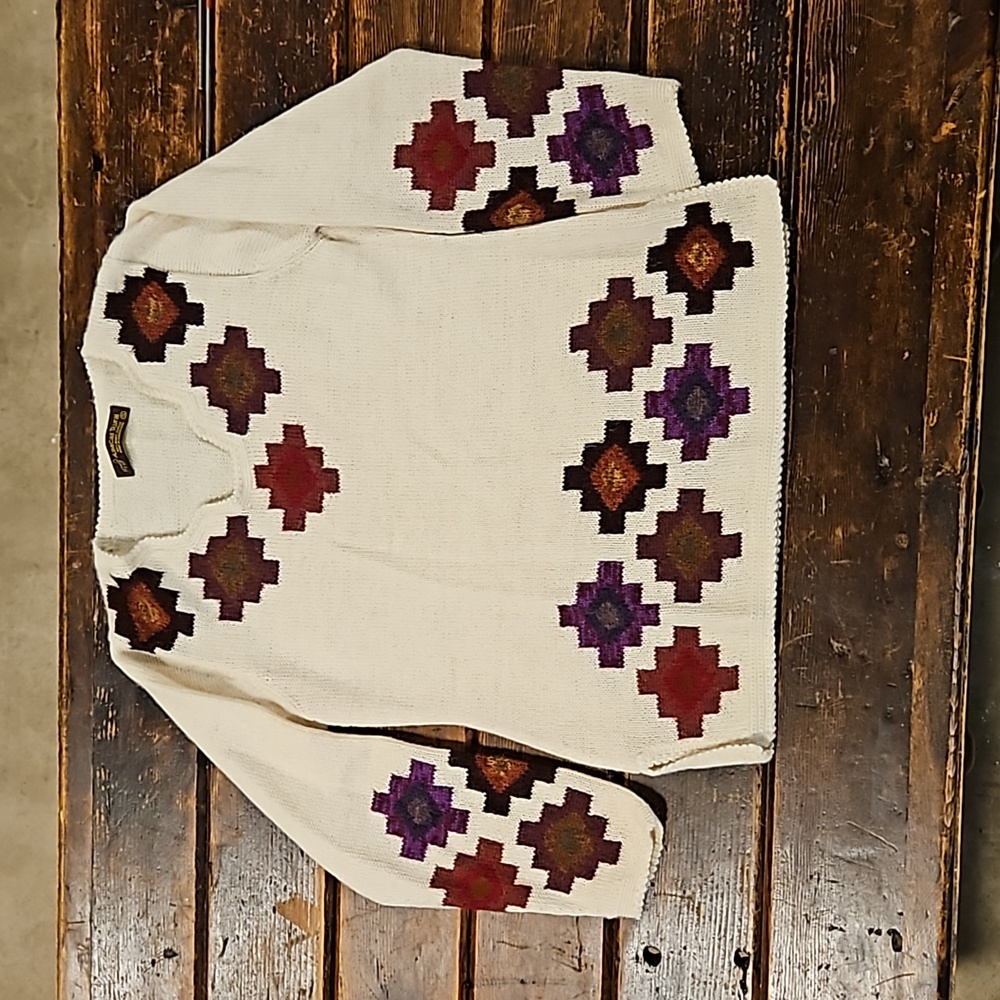 Baby Alpaca sweater Southwestern Style Sz Small